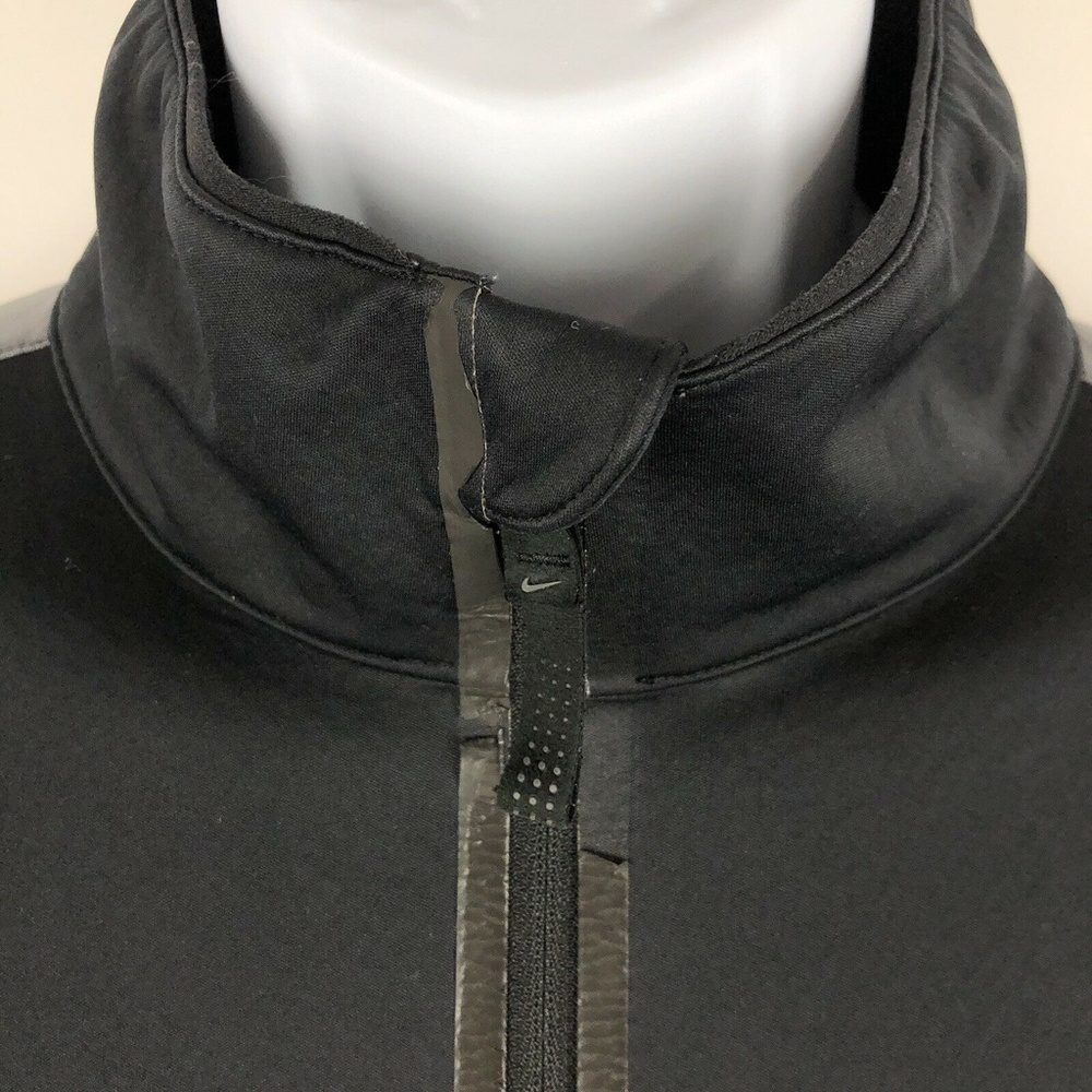 Nike Golf 1/2 Zip Black Gray Long Sleeve Jacket - Picture 4 of 12